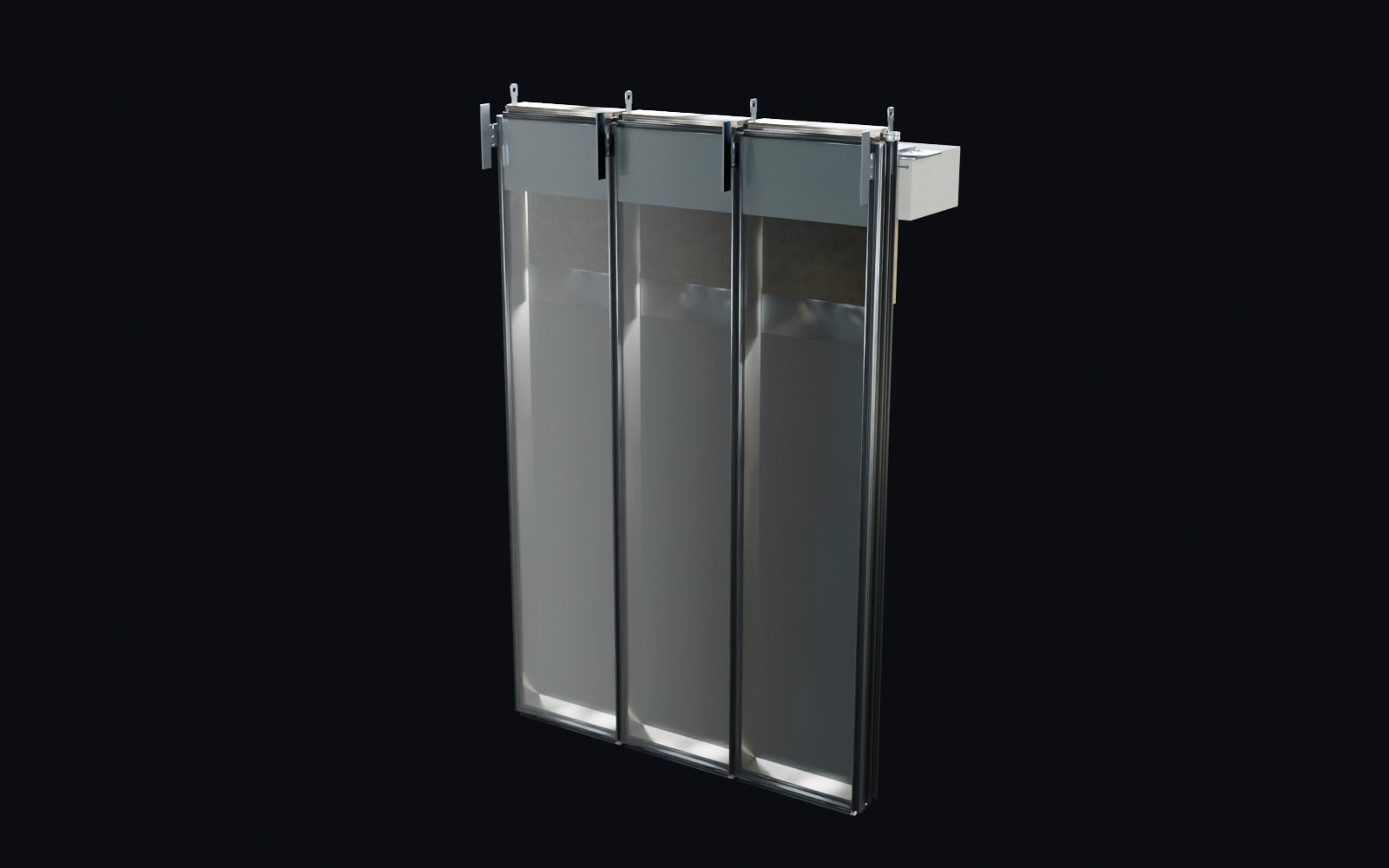 Three-dimensional detail view of the SberCity A27 unitized façade system: The SberCity A27 façade